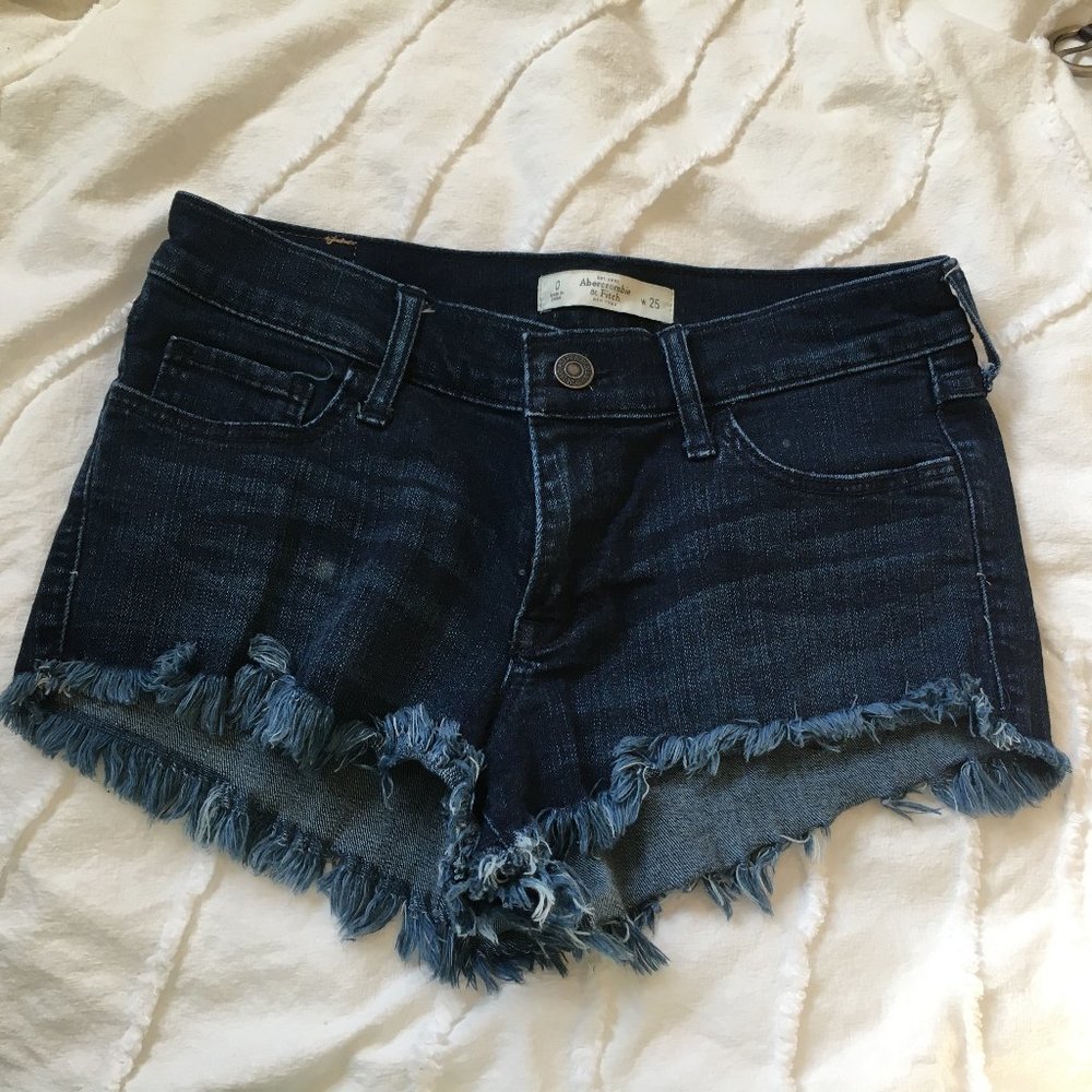 dark wash denim shorts